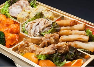 一層樓の中華弁当